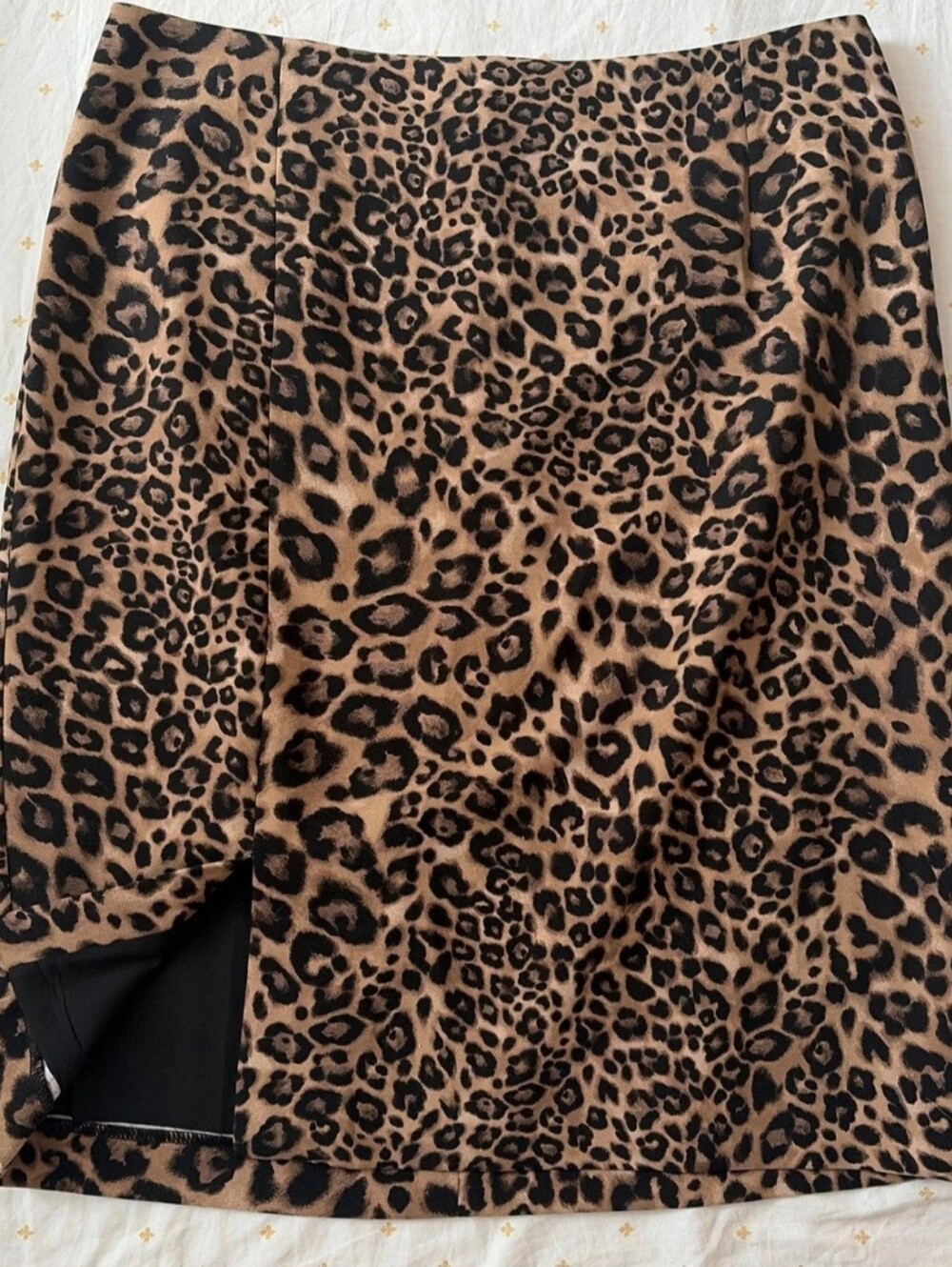 White House Black Market Leopard Print Mini Skirt - Brown & Black NWT Size 14
